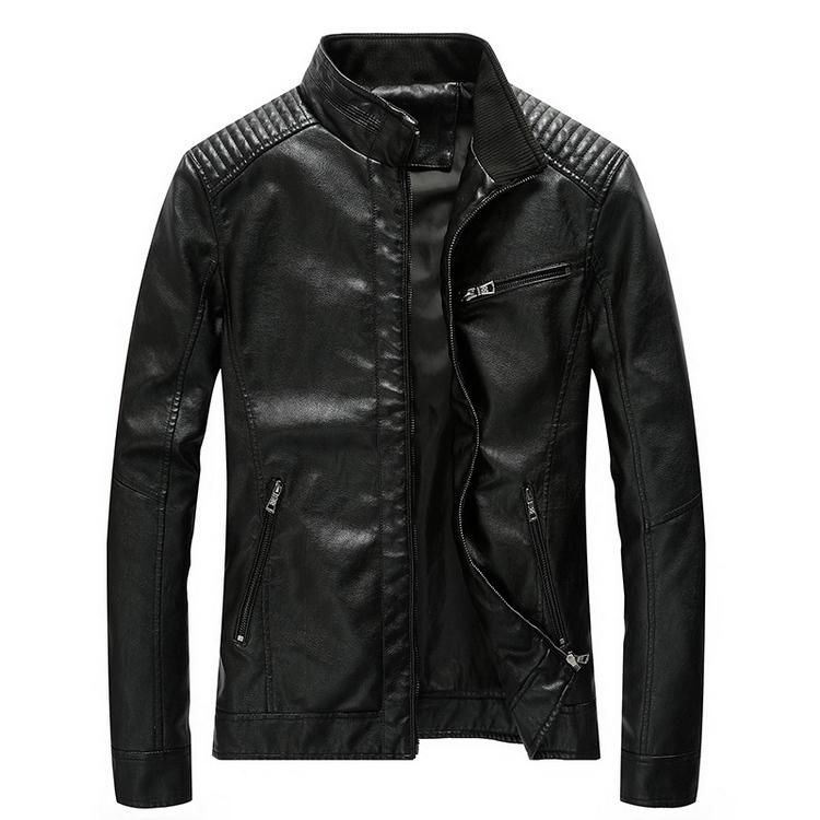 Men's Rugged Slim Leather Jackets - 5 Colors