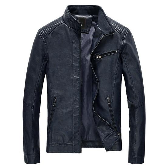 Men's Rugged Slim Leather Jackets - 5 Colors