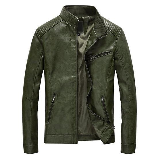 Men's Rugged Slim Leather Jackets - 5 Colors